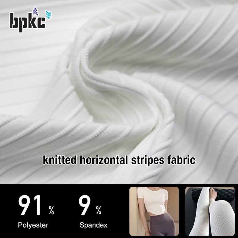 knitted horizontal stripes fabric